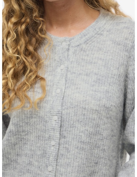 Gilet Maille Light Grey Melange VILORY VILA - 4 | TOPS